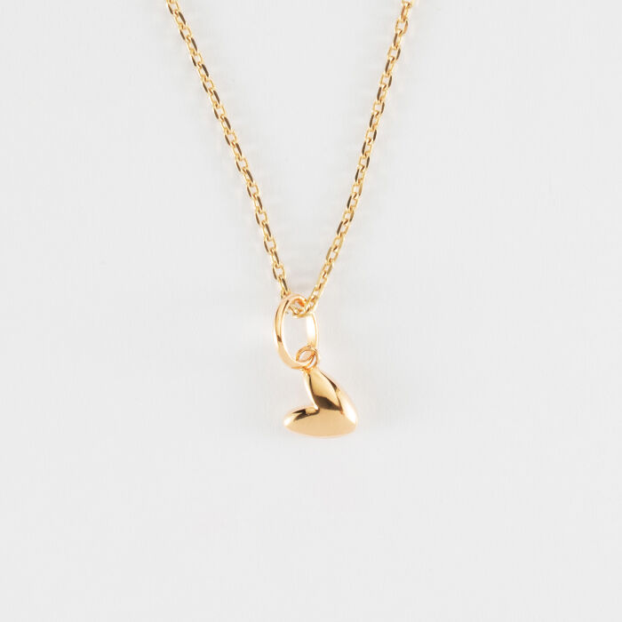 Pendentif enfant petit coeur bombé plaqué or 7 mm - HappyBulle x Atelier Wagram