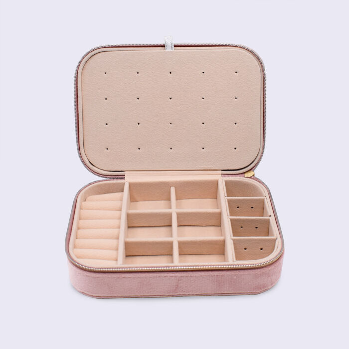 Boite à bijoux de voyage 16x11x5cm - face ouvert 2
