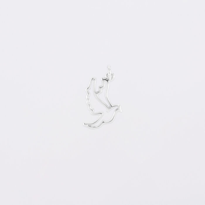 Breloque colombe argent 18 mm - Seule