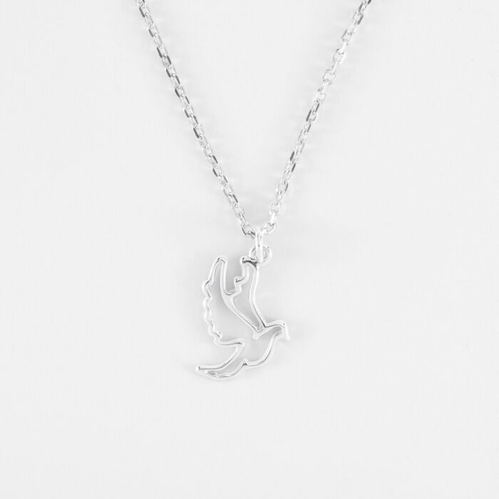 Pendentif enfant colombe argent 18 mm