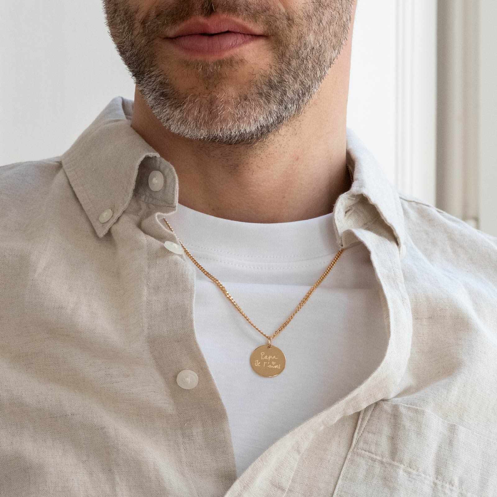 Pendentif Photo Plaque Or Gravure Photo Pendentif Rond Gravure