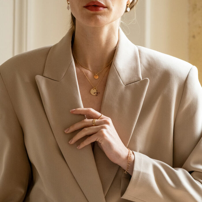 Bracciale catena ornamenti placcato oro