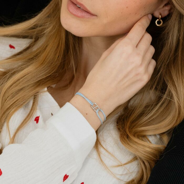 Bracciale anello ovale placcato oro 15,4x9 mm