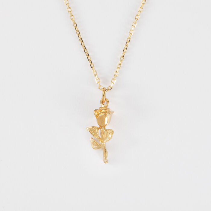 Pendentif enfant rose plaqué or 19 mm