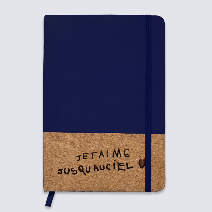 Libreta bi-materia de corcho personalizada 14x21 cm