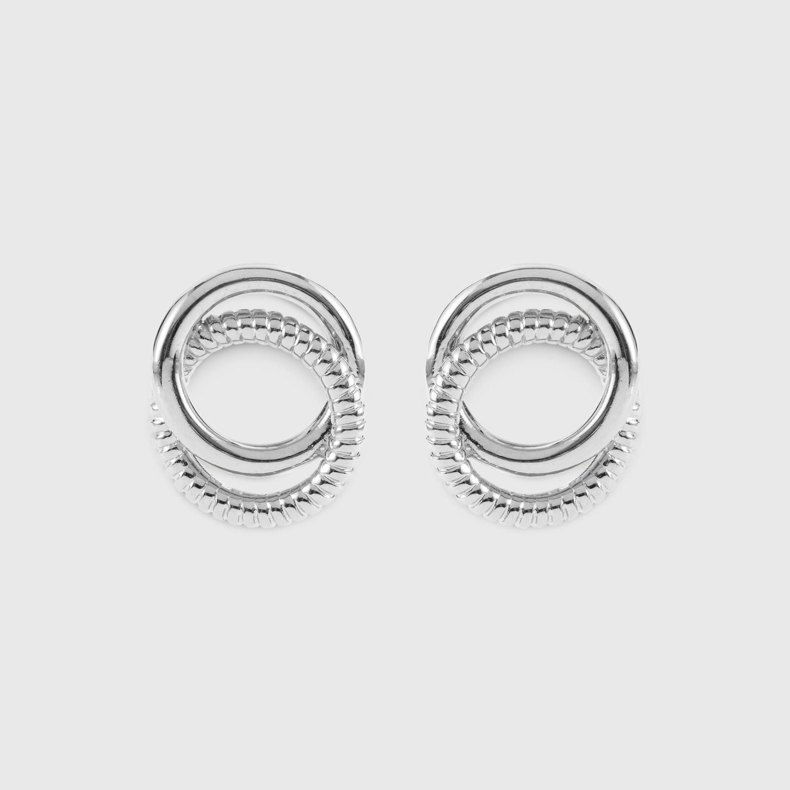 Orecchini argento anelli intrecciati a lobo HappyBulle