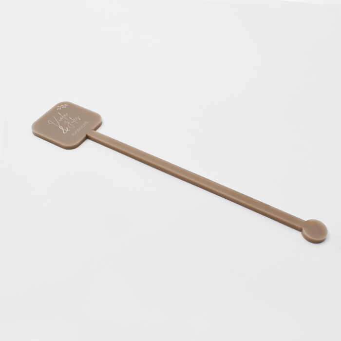 Touillette personnalisée mariés ornement acrylique beige 30x160 - Bohème