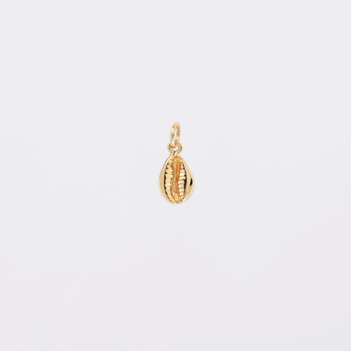 Breloque coquillage cauri plaqué or 10 mm - seul