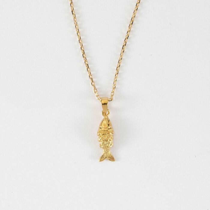 Pendentif poisson articulé plaqué or 15 mm - seul