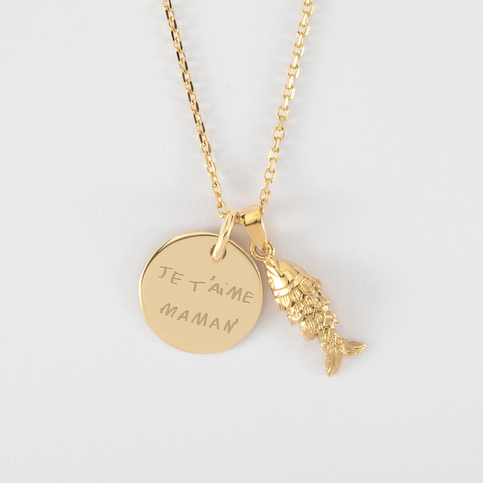 Pendentif Médaille Poisson (Zodiaque) – Acier Chromé