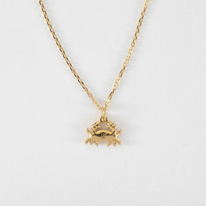 Pendentif crabe plaqué or 7x12 mm - crabe de dos