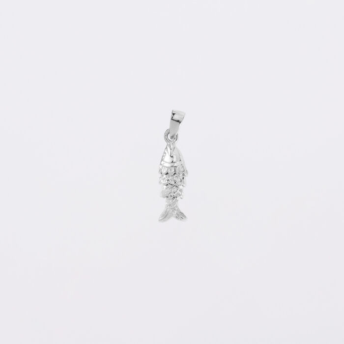 Breloque poisson articulé argent 15 mm sans chaîne