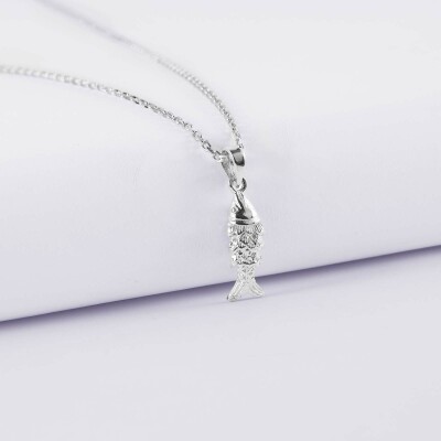 Pendentif poisson articulé argent 15 mm - poisson seul