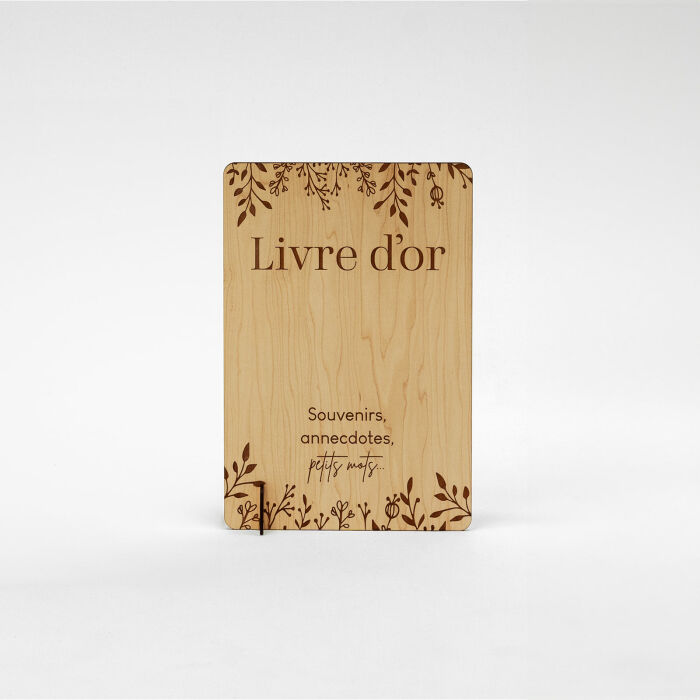 Panneau livre d'or illustré bois 243x346 - Bohème