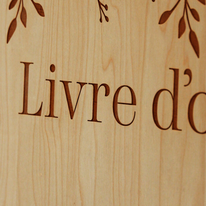 Panneau livre d'or illustré bois 243x346 - Bohème