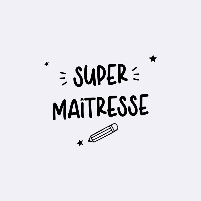 Boîte à bijoux personnalisée 10x10x5 cm verre gravée - Edition spéciale "Super maîtresse" - illustration