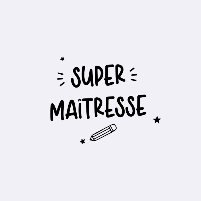 Boîte à bijoux personnalisée hexagonale 8x7x4 cm verre gravé - Edition spéciale "Super maîtresse" - illustration