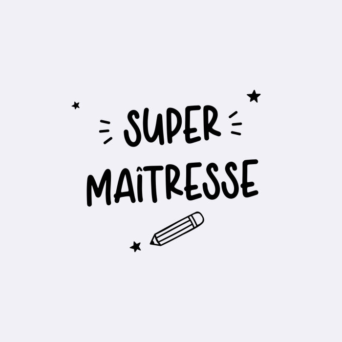 Boîte à bijoux personnalisée rectangle 8x4x4 cm verre gravé - Edition spéciale "Super maîtresse" - illustration super maîtresse