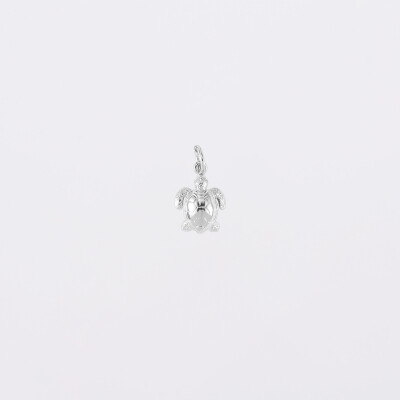 Breloque tortue argent 10 mm - tortue argent