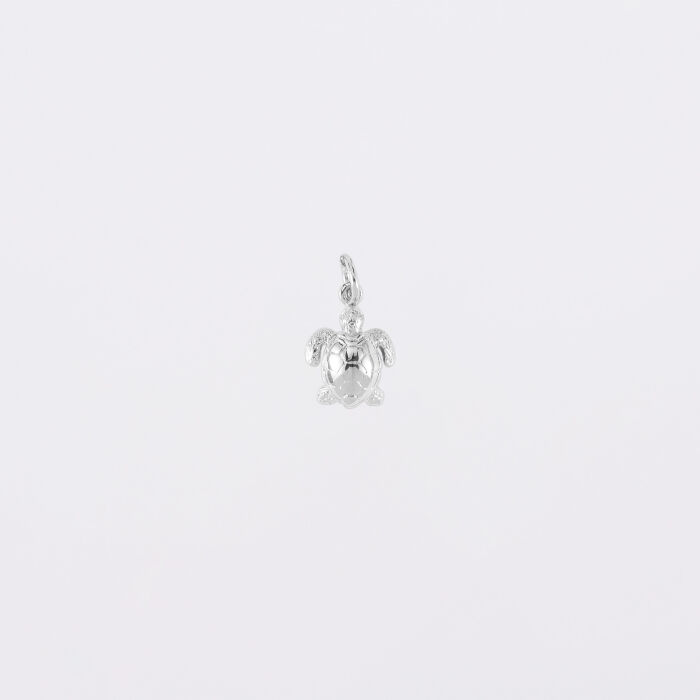 Breloque tortue argent 10 mm - tortue argent
