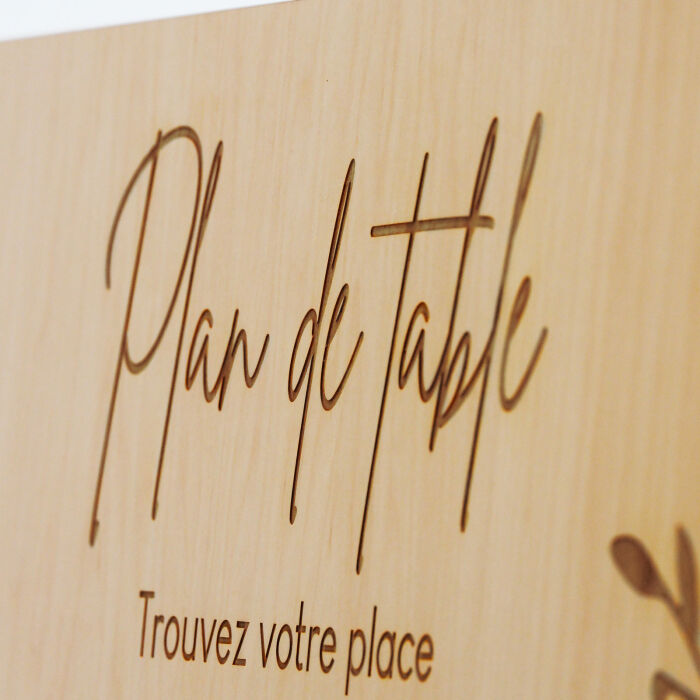 Plan de table personnalisé bois 258x900 - Bohème