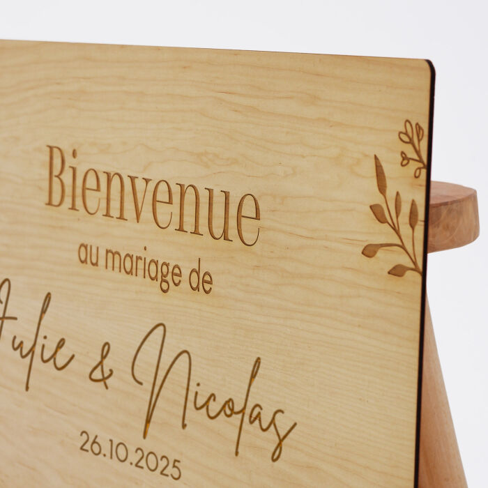 Panneau bienvenue personnalisé bois 800x550 - Bohème