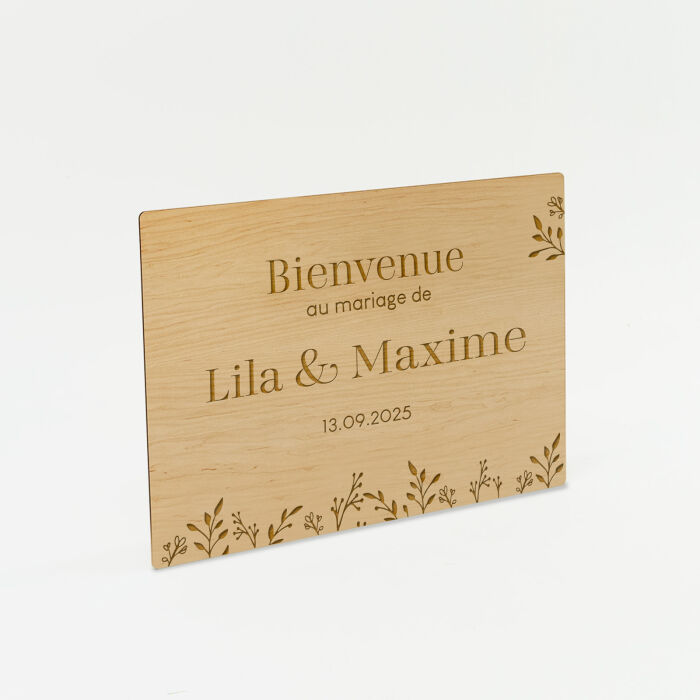 Panneau bienvenue personnalisé bois 800x550 - Bohème