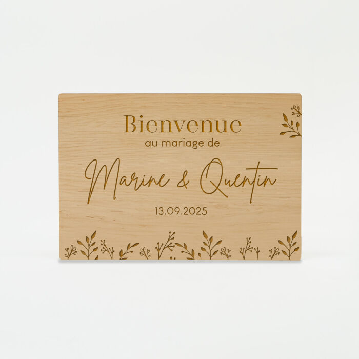 Panneau bienvenue personnalisé bois 800x550 - Bohème