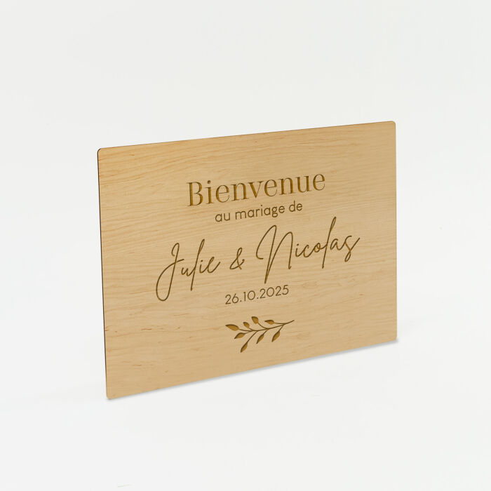 Panneau bienvenue personnalisé bois 800x550 - Bohème