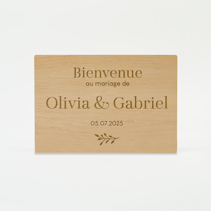 Panneau bienvenue personnalisé bois 800x550 - Bohème