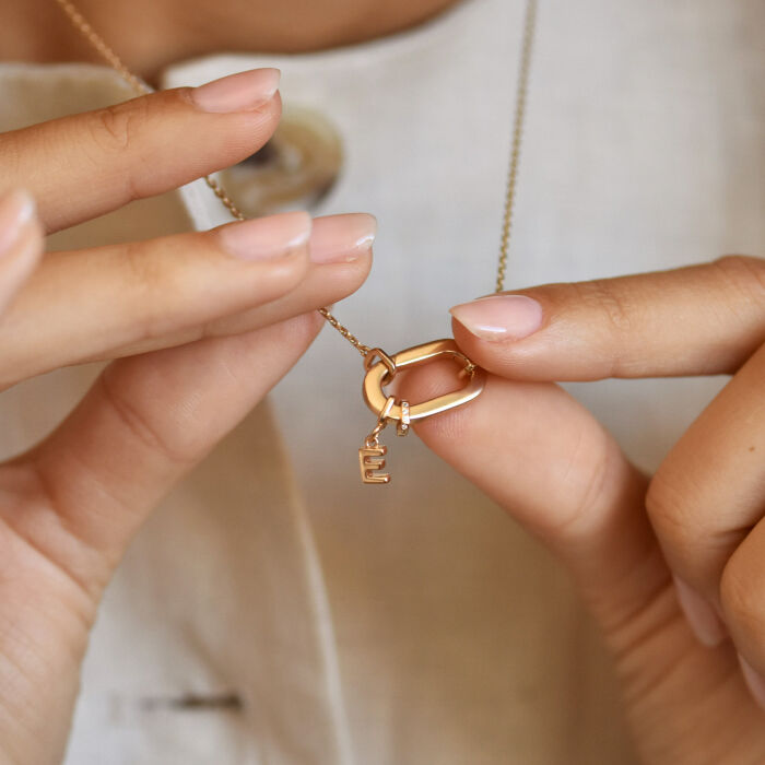 Bracelet chaîne personnalisé collection Chapitre mousqueton 11x19 mm plaqué or - à composer