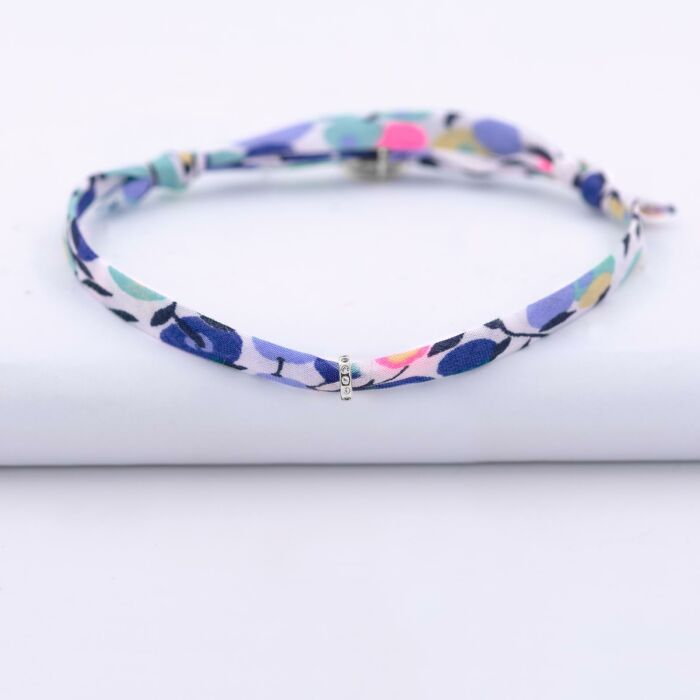 Bracelet Liberty personnalisé collection Chapitre argent - à composer - 1 charm zircon