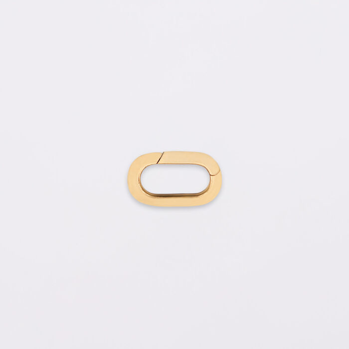 Pendentif personnalisé collection Chapitre mousqueton 11x19 mm plaqué or - à composer - mousqueton