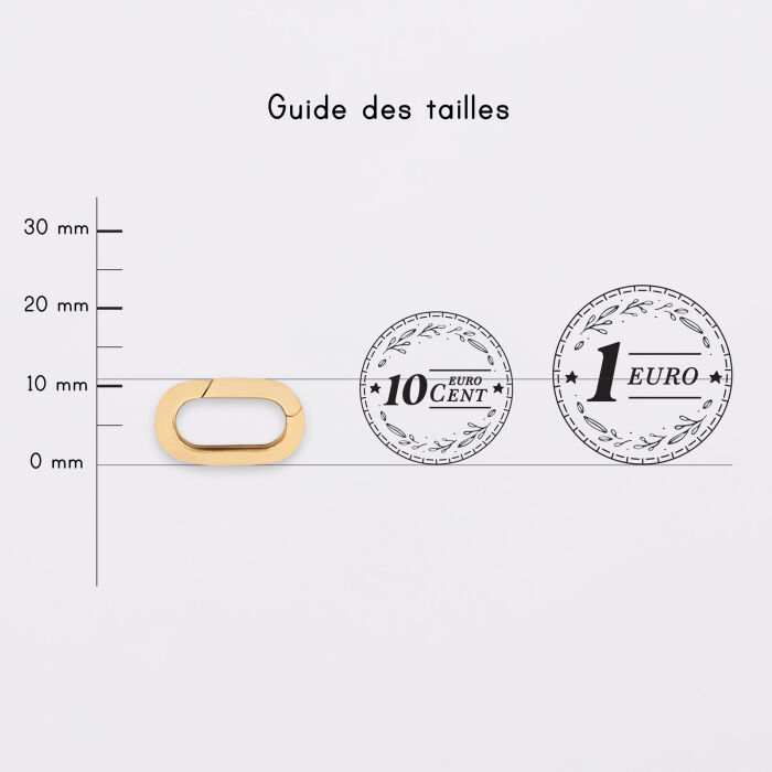 Pendentif personnalisé collection Chapitre mousqueton 11x19 mm plaqué or - à composer - pièces