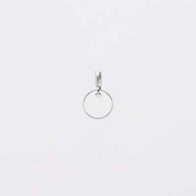 Mini-charm anneau collection Chapitre médaille gravée argent 10 mm