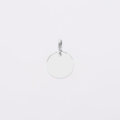 Mini-charm anneau collection Chapitre médaille gravée argent 15 mm