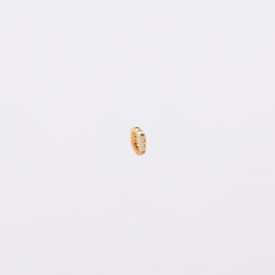 Mini-charm anneau zircon collection Chapitre plaqué or - biais