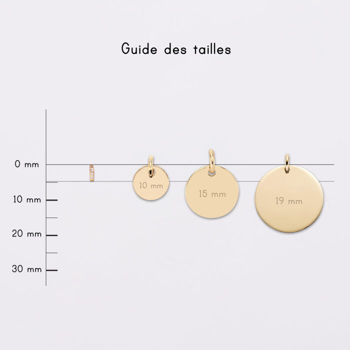 Mini-charm anneau zircon collection Chapitre plaqué or - médailles