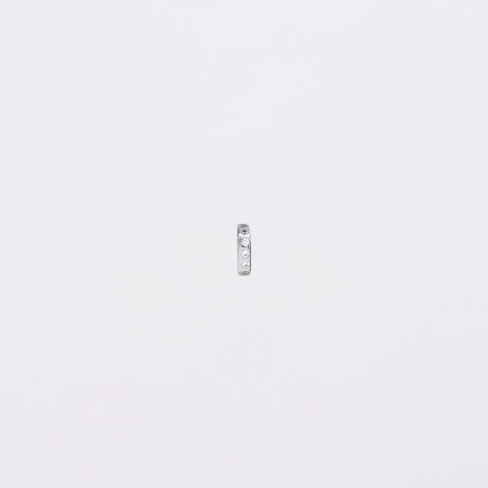 Mini-charm anneau zircon collection Chapitre argent - face