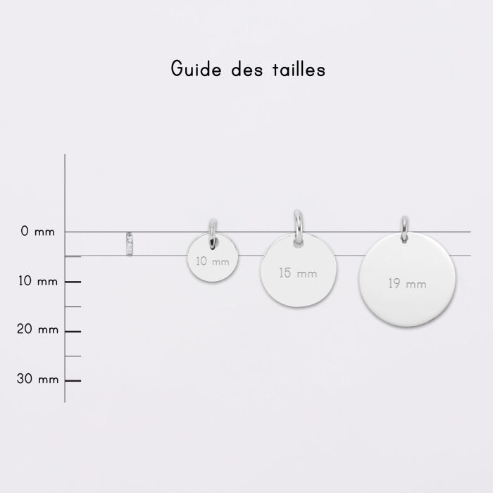 Mini-charm anneau zircon collection Chapitre argent - médailles