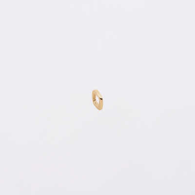 Mini-charm anneau simple collection Chapitre plaqué or - biais