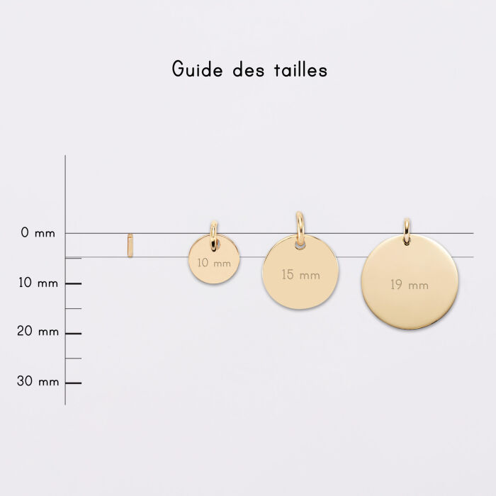 Mini-charm anneau simple collection Chapitre plaqué or - médailles