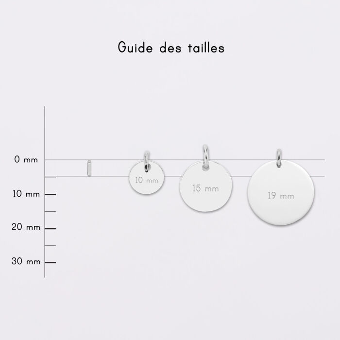 Mini-charm anneau simple collection Chapitre argent - médailles