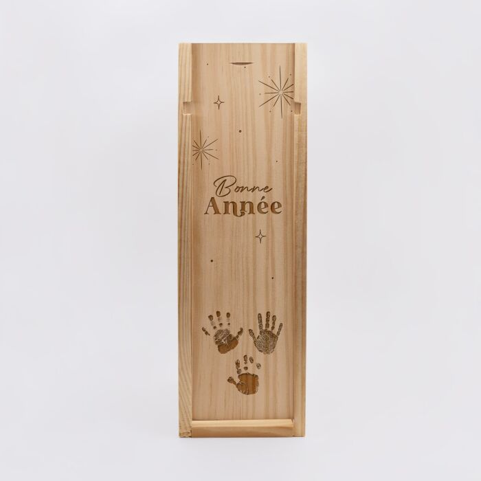 Caisse de vin bois couvercle gravé - Edition spéciale "Grandes Occasions"