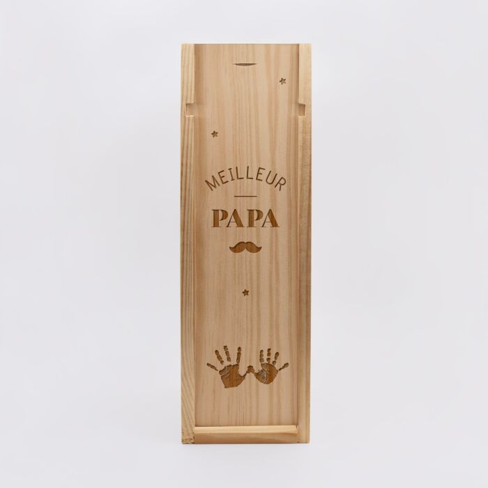 Caisse de vin bois couvercle gravé - Edition spéciale "Grandes Occasions"