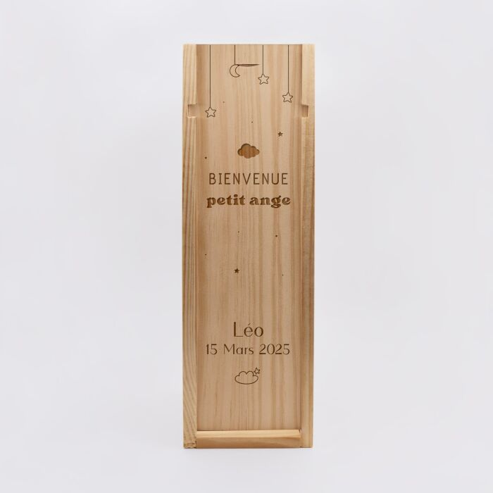 Caisse de vin bois couvercle gravé - Edition spéciale "Grandes Occasions"