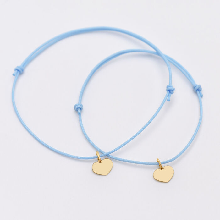 Duo de bracelets plaqué or "Petit coeur"