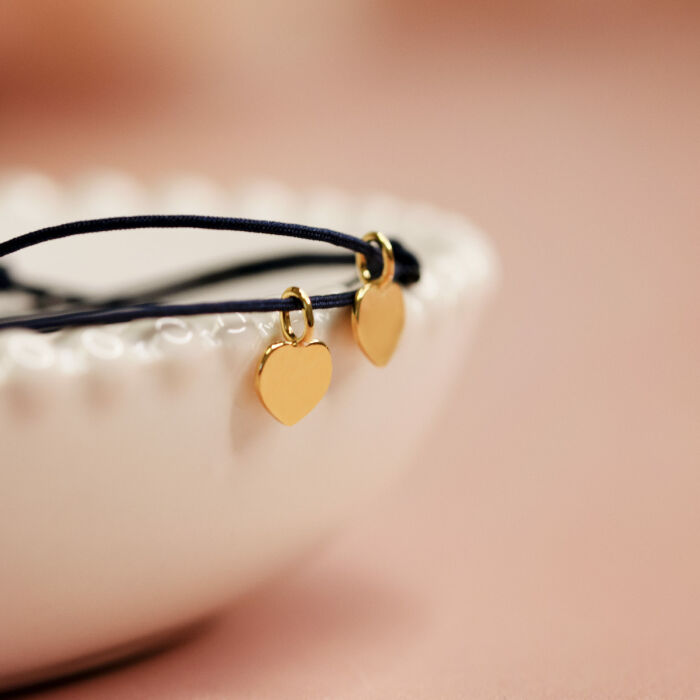 Duo de bracelets plaqué or "Petit coeur"