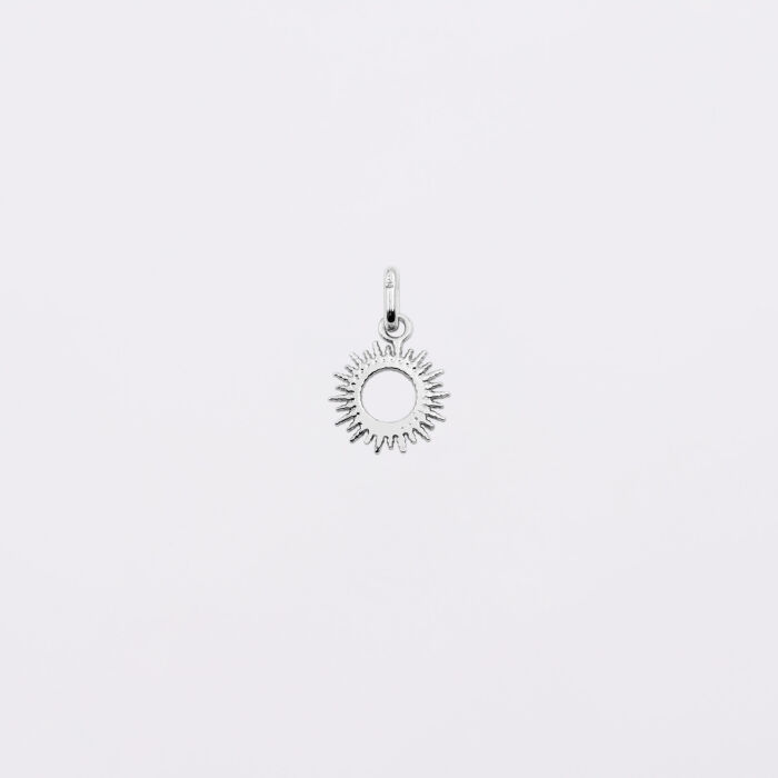 Breloque soleil ouvert argent 10 mm - verso