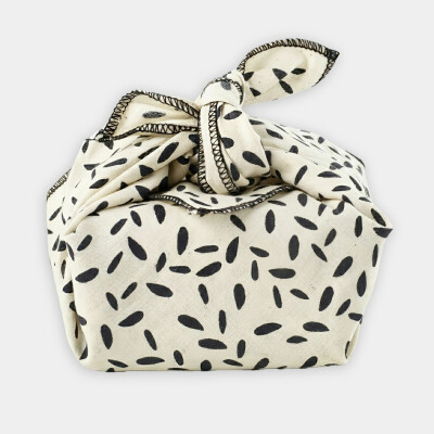 Furoshiki pétales coton bio 32x32cm - Avril